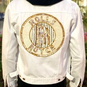 “Rolls Royce” White Denim Jacket